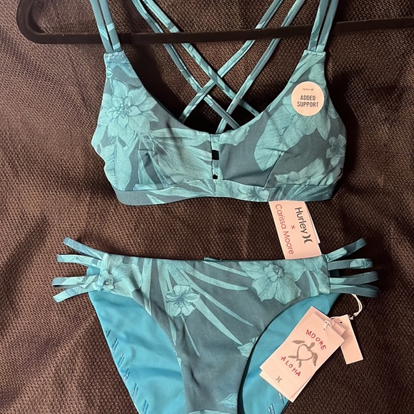 NWT Hurley Carissa Moore Two Piece Swim Suit - Picture 2 of 3